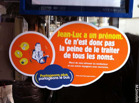 Vu dans mon bus, ce matin.