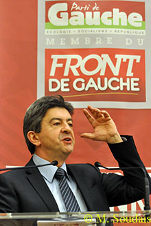 J.-L. Mélenchon devant le CN du PG.