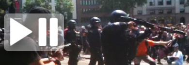 Vidéo : les «indignados» barcelonais expulsés par la police