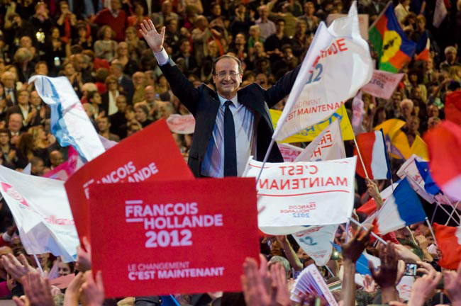 Illustration - À Bercy, François Hollande se pose en archi-favori