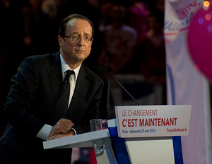 Illustration - À Bercy, François Hollande se pose en archi-favori