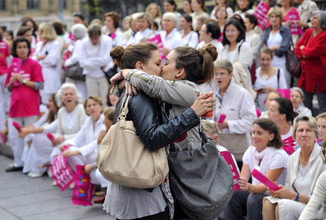 « Le baiser de Marseille » - Gérard Julien / AFP