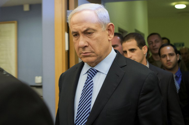 Benjamin Netanyahu arrive au ministère de la Défense, le 14 Novembre 2012. - Photo : AFP / Jack Guez