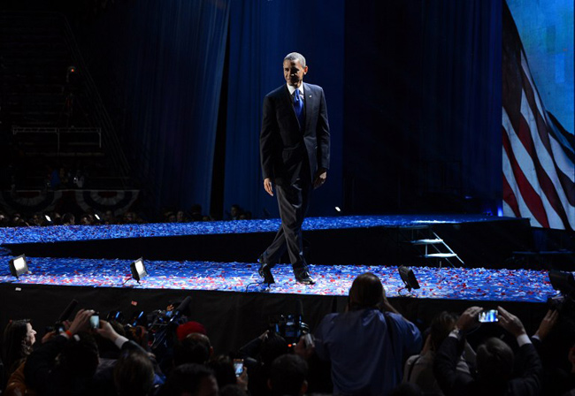 Barack Obama, Chicago, le 7 novembre 2012 - AFP / Robyn Beck