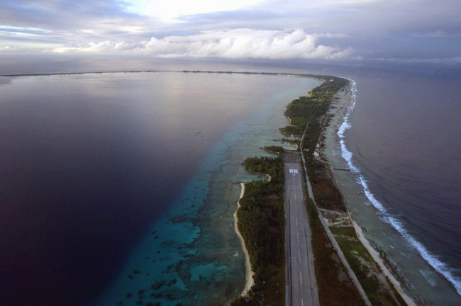 Sur 46 essais en plein air, 42 ont été réalisés sur l'atoll de Moruroa - Photo : 
ERIC FEFERBERG / AFP
