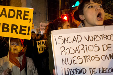 IVG : la protestation contre le projet de loi espagnol s’organise