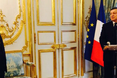 Barroso fait Grand officier de la légion d’honneur par Hollande