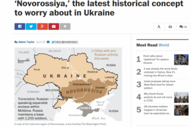 Ukraine, Otan, médias (suite) :  l’affaire « Novorossiya »