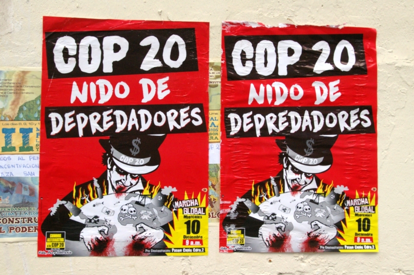 Illustration - Compte à rebours du Climat (02) En direct de Lima. Les diplomates costards-cravates ne savent plus de quoi ils parlent, très loin des peuples