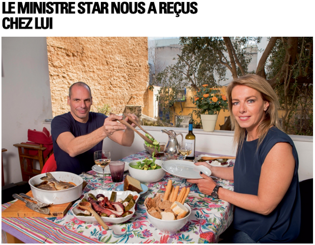 Yanis Varoufakis et sa femme "pipolisés" par Paris-Match - (source : <strong><a href=