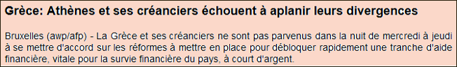 Extrait dépêche AFP du 4 juin 2015