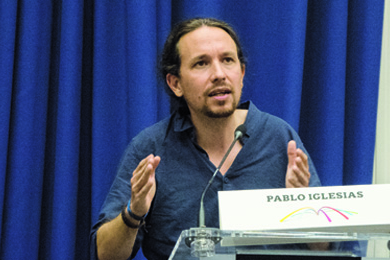 Podemos : Pablo Iglesias en campagne à Paris