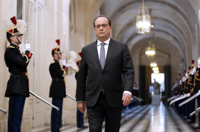 François Hollande veut adopter d'ici à la fin de la semaine une réforme constitutionnelle. - MICHEL EULER / POOL / AFP
