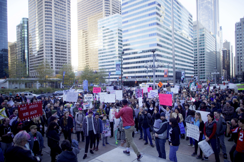 Les anti-Trump dans la rue