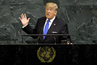 Trump à l’ONU, comme un chien dans un jeu de quille
