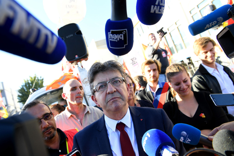 Jean-Luc Mélenchon et Reporters sans frontières