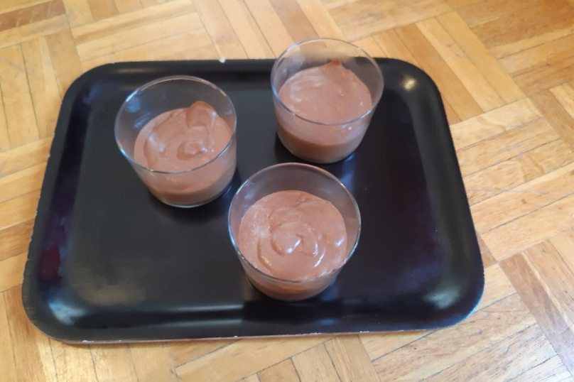 La mousse au chocolat presque diététique avec option végane