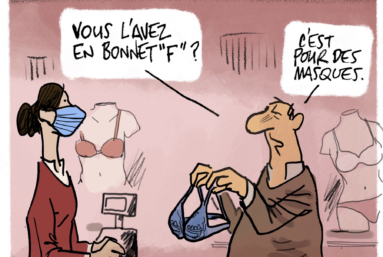 Les dessins de la semaine d’Aurel : masques et tests