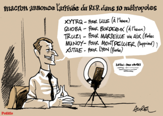 Le dessin d’Aurel : les RER de Macron et la loi anti-squat