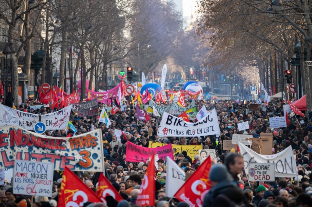 Manifestation retraites Paris 7 février 2023