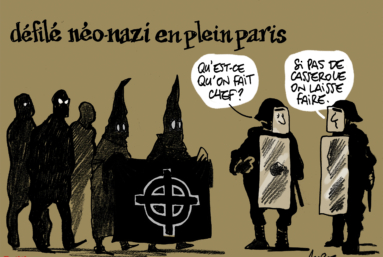 Le dessin d’Aurel : un défilé néonazi à Paris et l’invitation de Borne aux syndicats