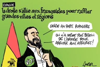 Le dessin d’Aurel : la droite espagnole s’allie aux franquistes et Justine Triet agace la Macronie