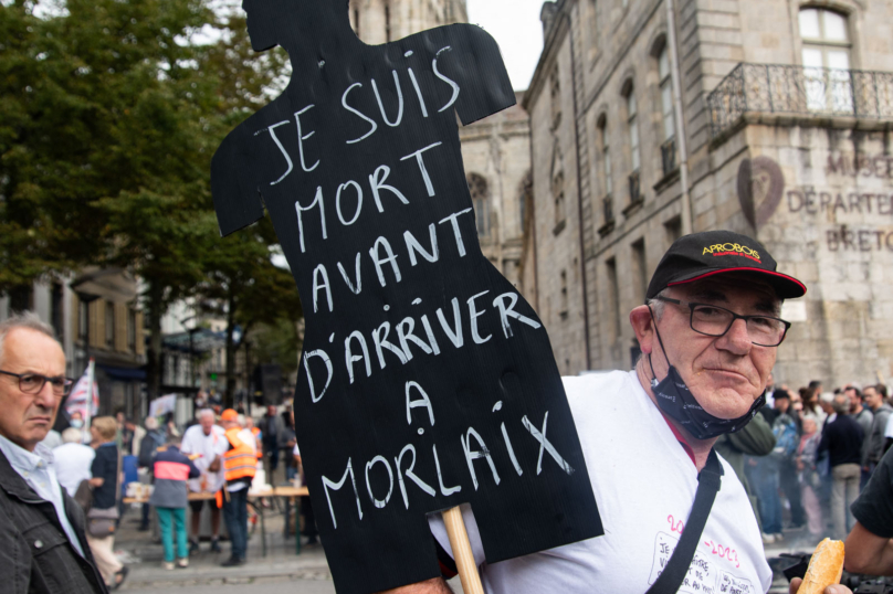 Mobilisation pour les urgences de Carhaix