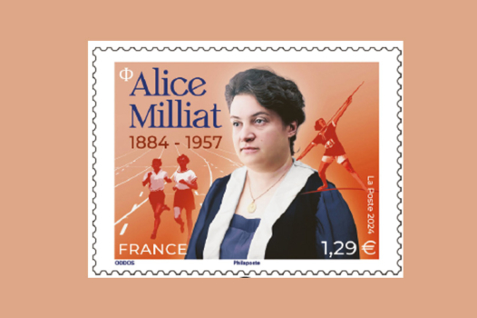 Un timbre à l’effigie d’Alice Milliat 