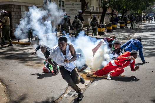 L’image : des manifestations au Kenya