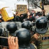 L’image : violentes répression des manifestations à Madagascar