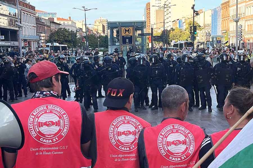 Soutien à la Palestine : violences policières à Toulouse