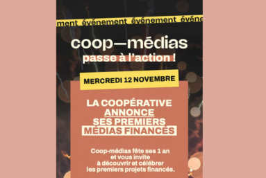 12 novembre : premier anniversaire de Coop-médias