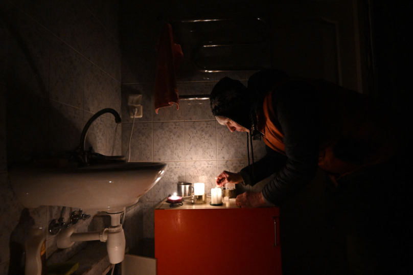 L&rsquo;image : l&rsquo;Ukraine dans le froid et l&rsquo;obscurité