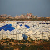 L&rsquo;image : en Palestine, un nouveau camp de familles déplacées