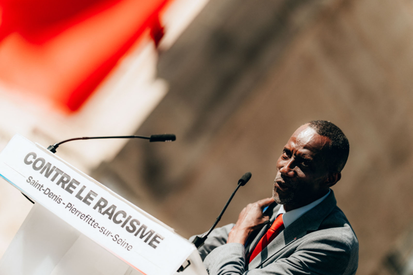 L’image : à Saint-Denis, soutien à Bally Bagayoko