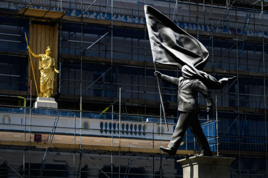 L&rsquo;image : une statue très politique signée Banksy