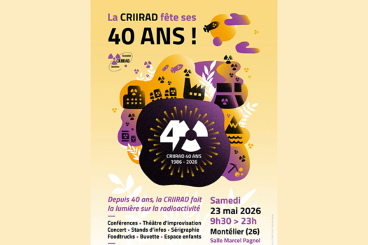 23 mai : les 40 ans de la Criirad dans la Drôme