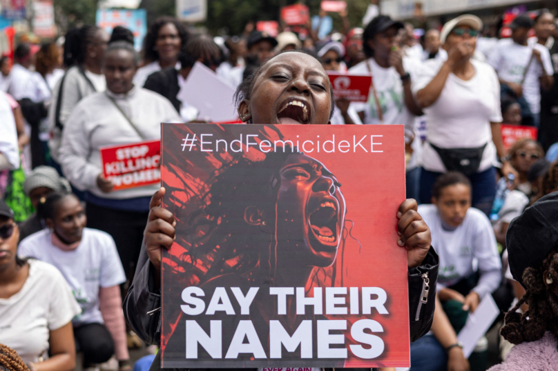 L&rsquo;image : à Nairobi, « arrêtez de tuer les femmes »