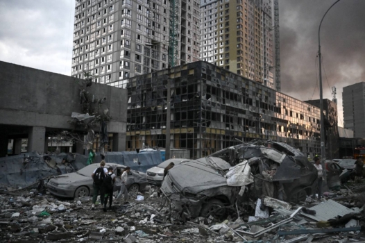 L&rsquo;image : Poutine vise les habitants de Kyiv
