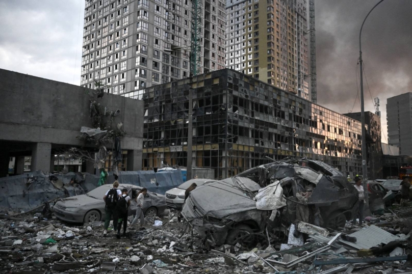 L&rsquo;image : Poutine vise les habitants de Kyiv