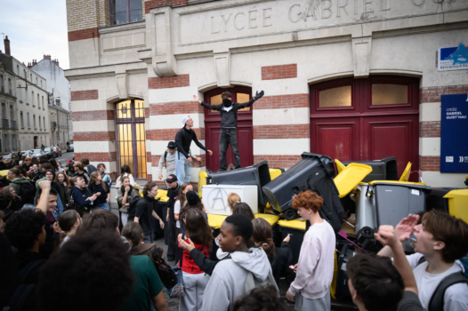 L&rsquo;image : les lycéens toujours déterminés après dix jours de blocage